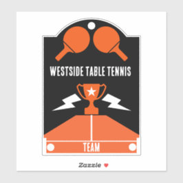 Adesivo Torneio de Tênis de mesa de