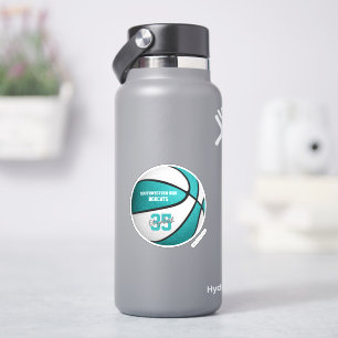 Adesivo Torneira branca de basquetebol Turquoise