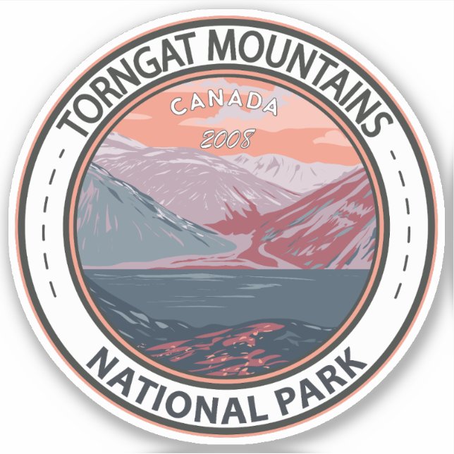 Adesivo Torngat Mountain National Park Canada Vintage (Frente)