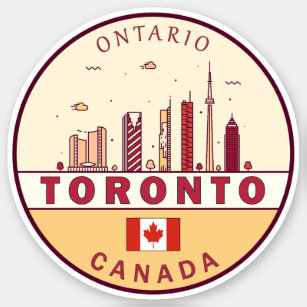 Adesivo Toronto Canada City Skyline Emblem