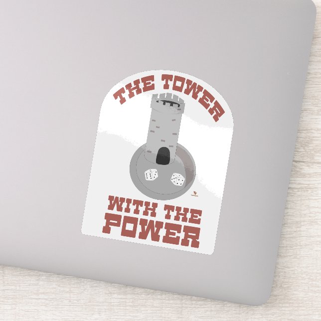 Adesivo Torre Com Dados de Poder Jogo Épico Castelo (Detalhe)