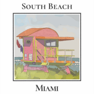Adesivo Torre de Vigia da Praia Sul de Miami Flórida