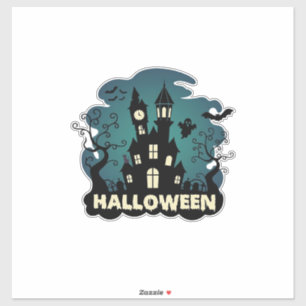 Adesivo Torre do Relógio da Casa Assombrada de Halloween M