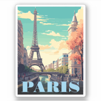 Adesivo Torre Eiffel arte vintage paris torre frança prese