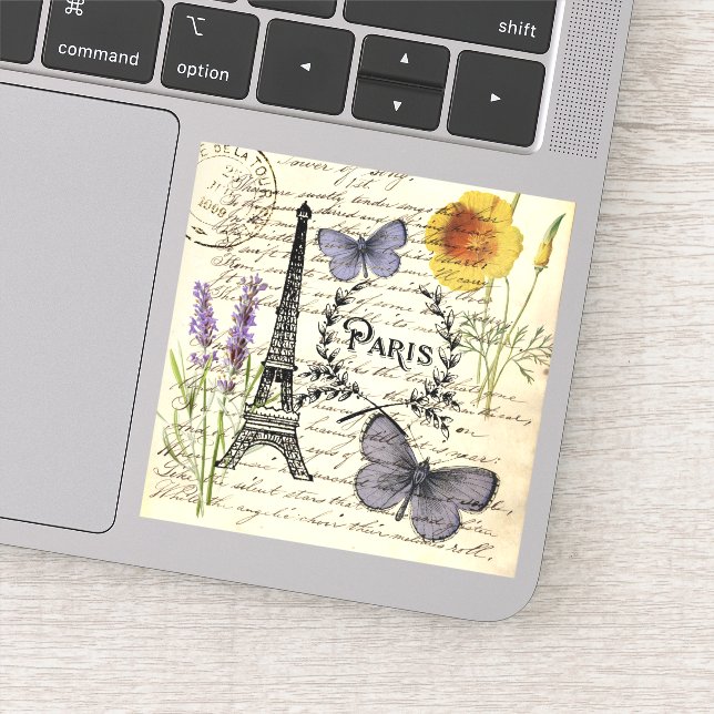 Adesivo torre eiffel francesa rústica vintage Festa de Par (Detalhe)