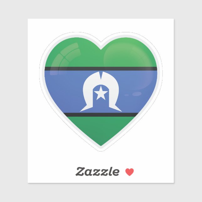 Adesivo Torres Straits Islands Love Flag (Folha)