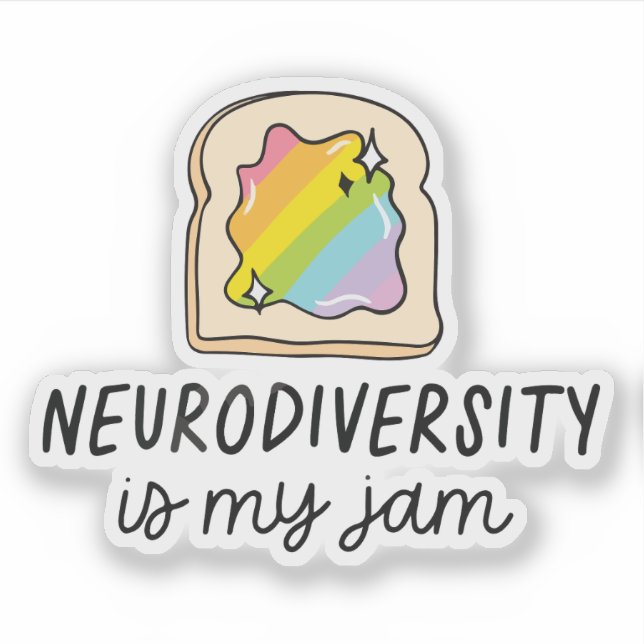 Adesivo Tostada Arco-íris Sou Neurodiversidade (Frente)