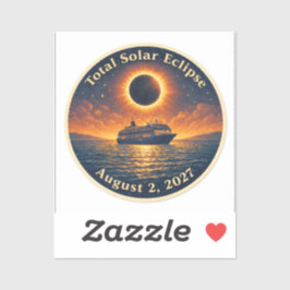 Adesivo Total Solar Eclipse August 2 2027 cruise ship 