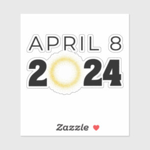 Adesivo Total Solar Eclipse EUA 8 de abril de 2024