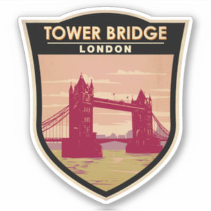Adesivo Tower Bridge London Viagem Art Vintage