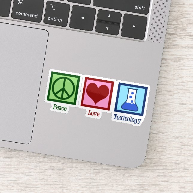 Adesivo Toxicologia de Paz e Amor Laptop Tóxico (Detalhe)