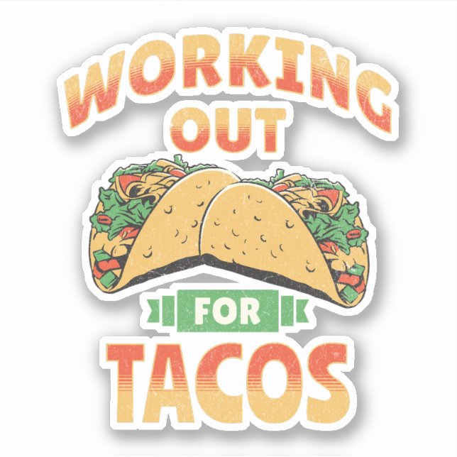 Adesivo Trabalhando para os Tacos (Frente)
