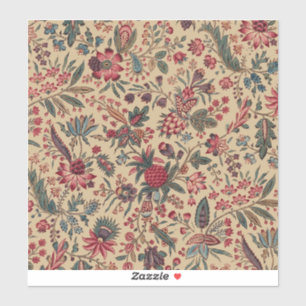 Adesivo Trabalho de Agulha Antigo Floral Vintage para Móve