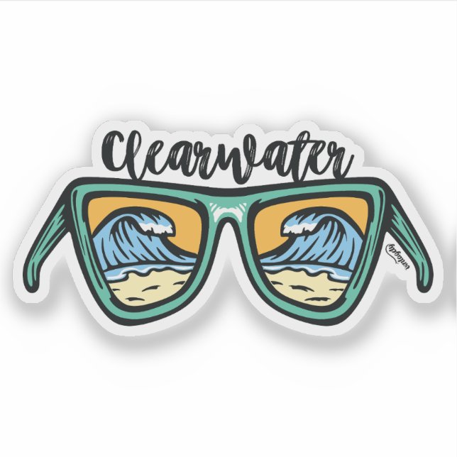 Adesivo Trabalho de arte de praia de Clearwater de ambos o (Frente)