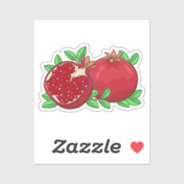 Adesivo Trabalho de arte de romã estético