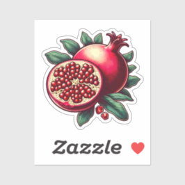 Adesivo Trabalho de arte digital de romã estética