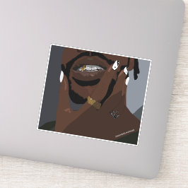 Adesivo Trabalho de arte preto (amor negro)