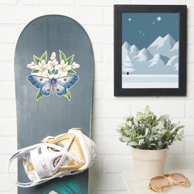 Adesivo traça de luna, cottagecore (Prancha de snowboard)