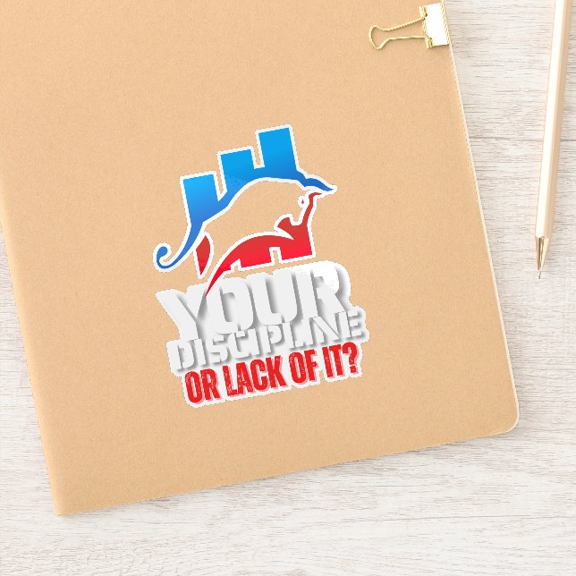 Adesivo Trader motivation | Bull | Discipline (Notebook)