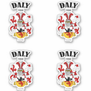 Adesivo Tradução e significado irlandês Daly Crest (x4)