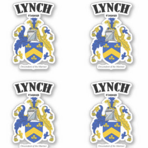 Adesivo Tradução e significado irlandês do Lynch Crest (x4