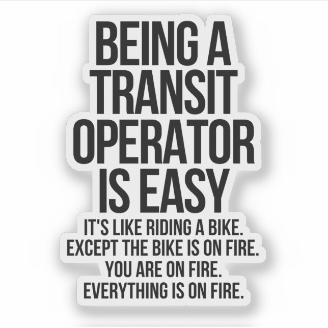 Adesivo Transit operator (Frente)