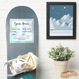 Adesivo Transparente de Horas Abertas