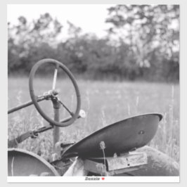 Adesivo Trator na Grama Longa