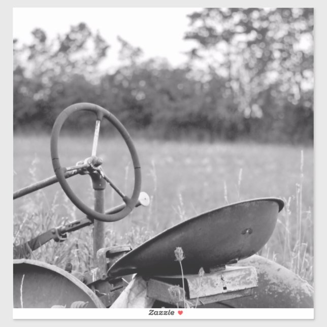 Adesivo Trator na Grama Longa (Folha)