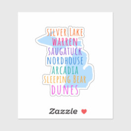 Adesivo Travel Michigan Sand Dunes Theme Vinyl Sticker