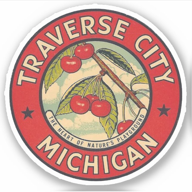 Adesivo Traverse City, Michigan - Sticker (Frente)
