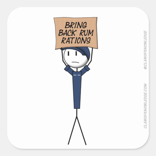 Adesivo "Traz para trás Rum Rations" (Frente)