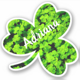 Adesivo Trefoil Clover Leaf Cloverleaf Nome Personalizado