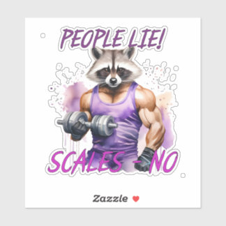 Adesivo Treinador Racoon, atleta, bobos