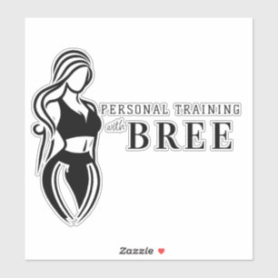 Adesivo Treinamento Pessoal de Fitness Feminino Minimalist