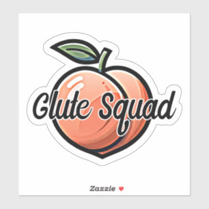 Adesivo Treino de Fitness Pêssego Glute Squad