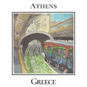 Adesivo Trem de Grafite, Monastiraki, Atenas, Grécia