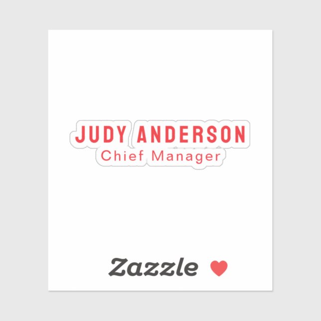 Adesivo Trend Bright Red Professional Plain Modern Elegant (Folha)