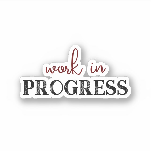 Adesivo Trendência legal do Trabalho em Andamento (Frente)