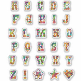 Adesivo Trendy Bold Letters | Vinhetas alfabéticas monográ