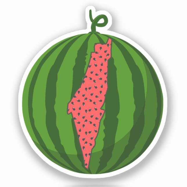 Adesivo Trendy Cute Watermelon Palestine - Trabalho de art (Frente)
