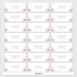 Adesivo Trendy Elegant Wildflower Guest Endereço