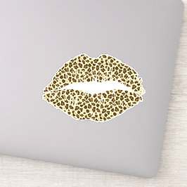 Adesivo Trendy Leopard Print Kiss - Contorno