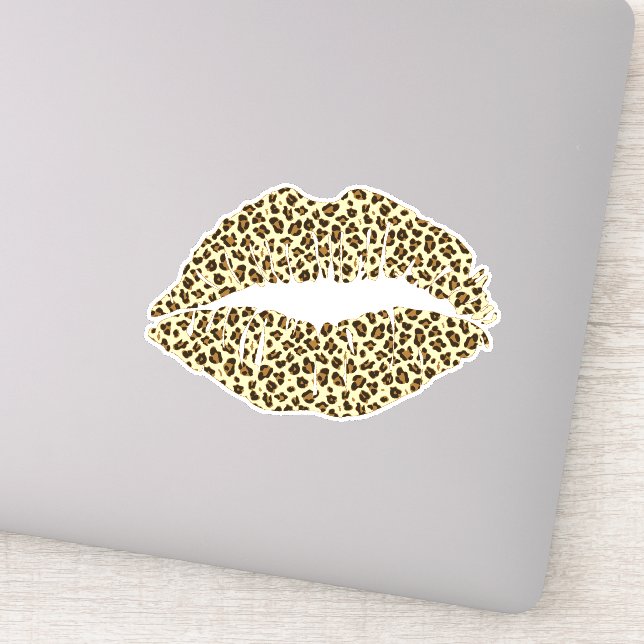 Adesivo Trendy Leopard Print Kiss - Contorno (Detalhe)
