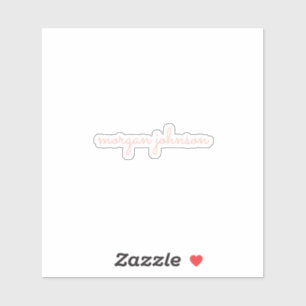 Adesivo Trendy Monograma   Nome do script Blush