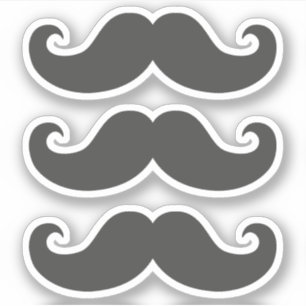 Adesivo Três bigodes pretos