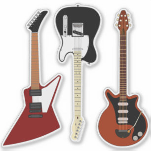 Adesivo Três Guitarras Legais