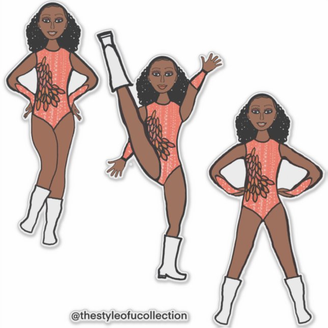 Adesivo Tri-Pose Dancer Flamingo #1  Sticker (Frente)