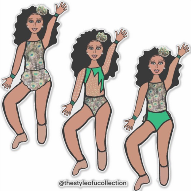 Adesivo Tri-Styled Dancer Peacock #2 (Frente)