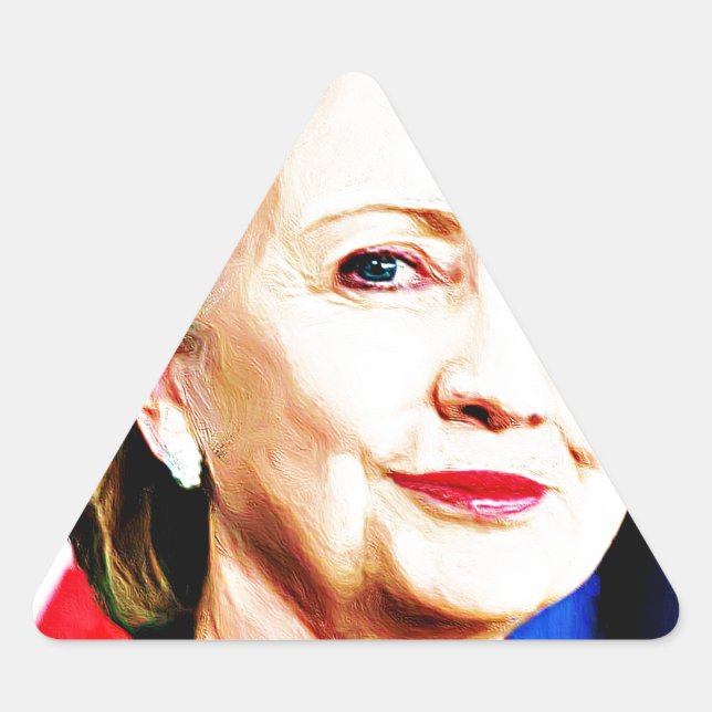 Adesivo Triangular 1rua Presidente Hillary Clinton 2016 (Frente)